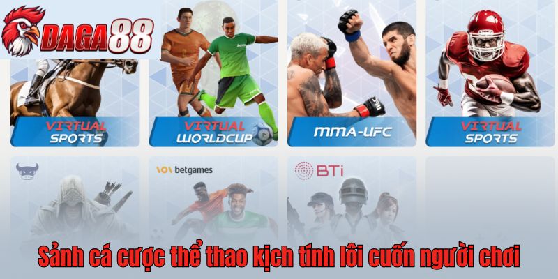 Sảnh cá cược thể thao kịch tính lôi cuốn người chơi