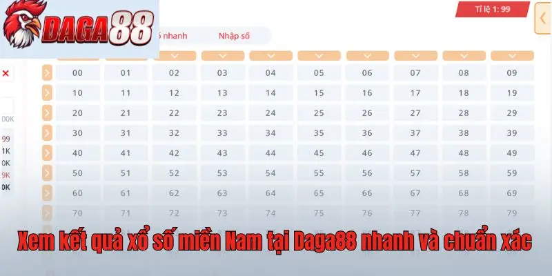 Xem kết quả xổ số miền Nam tại Daga88 nhanh và chuẩn xác