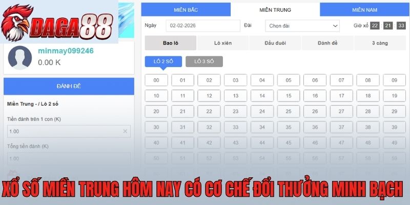 Xổ số miền Trung hôm nay có cơ chế đổi thưởng minh bạch